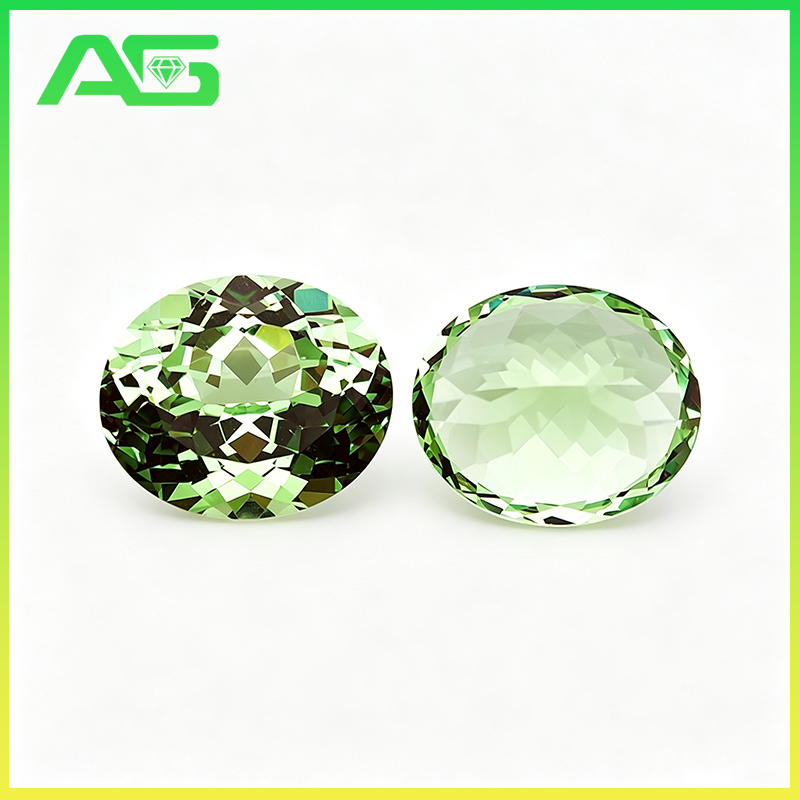 Jewelry Making Light - Açık Yeşil İtriyum Alüminyum Garnet Oval