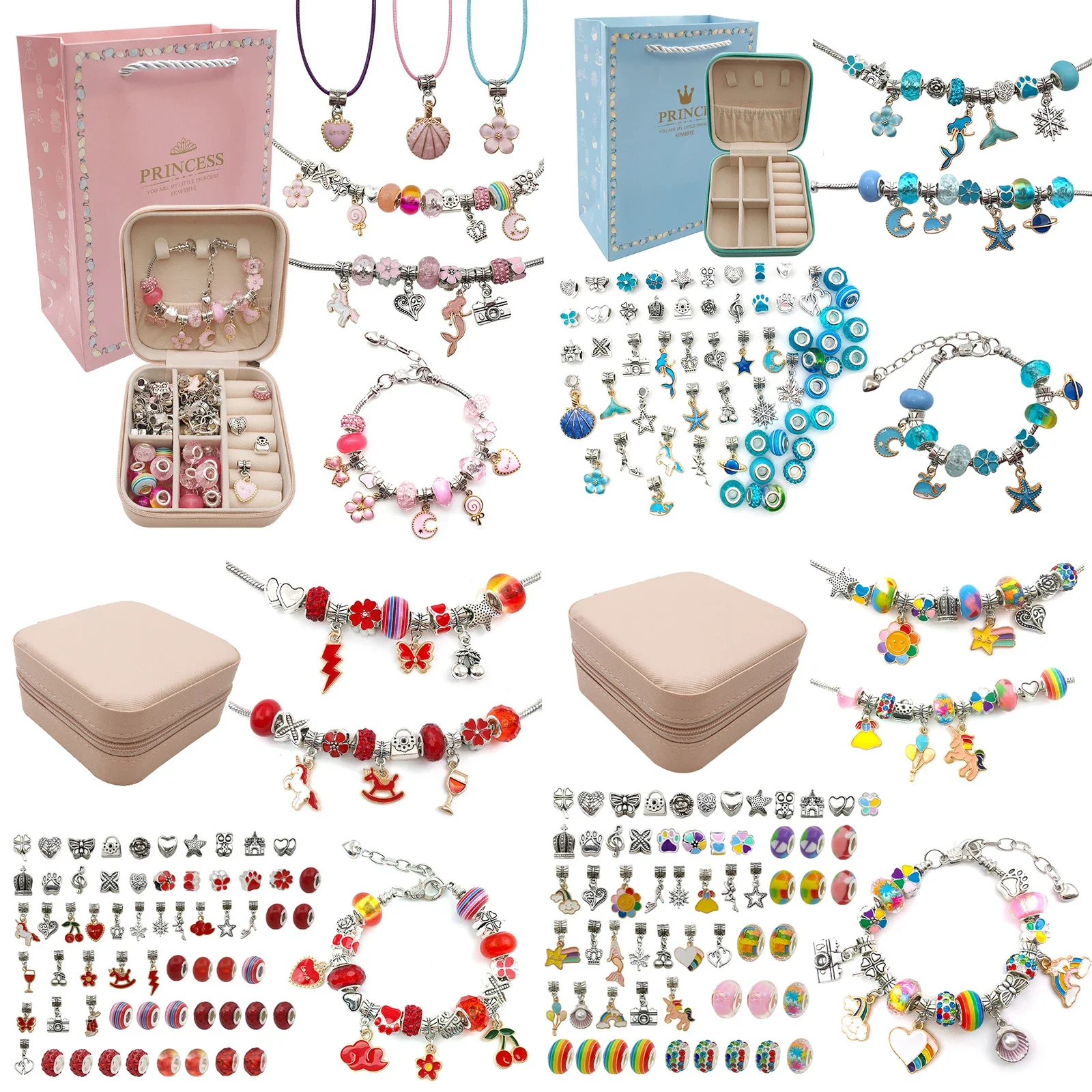 Jewelry Making Kit For Kids - Kızlar için Charm bilezik yapma kiti,
