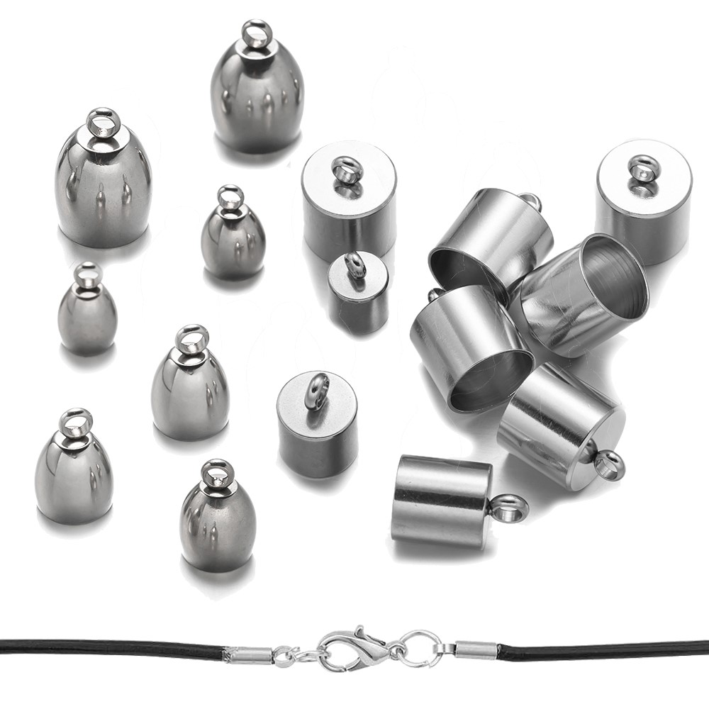 Jewelry Making Youtube - 20 adet tüp uç kapakları paslanmaz