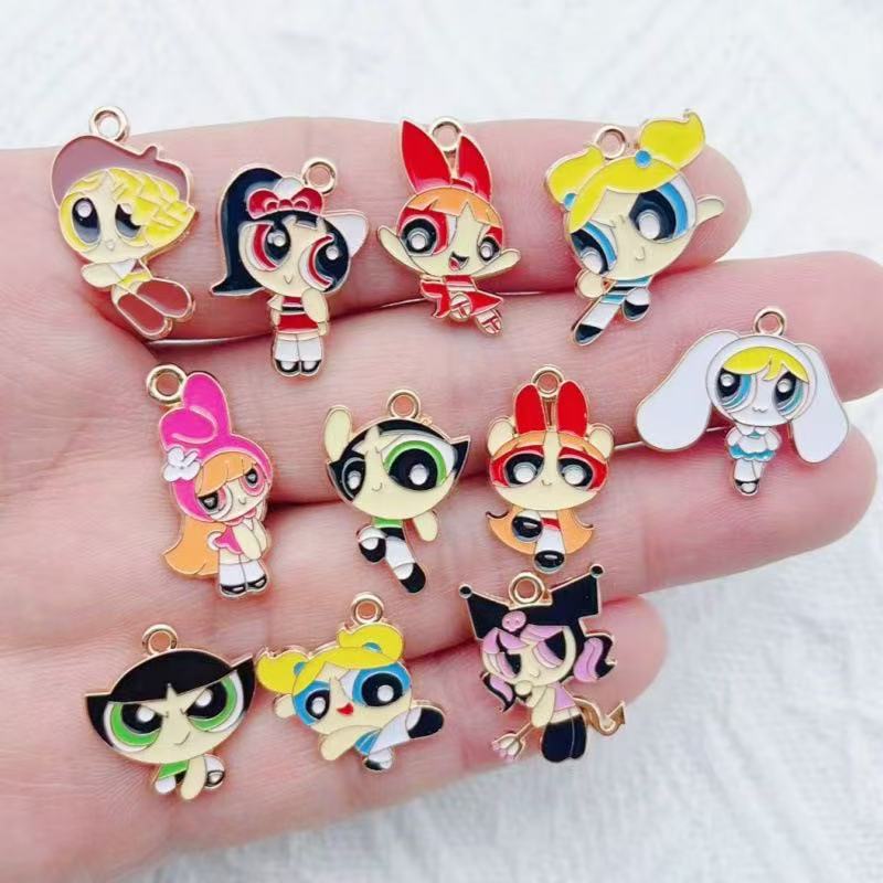 Jewelry Making Pendants - 10 adet Alaşım Yağ Damlayan Karikatür