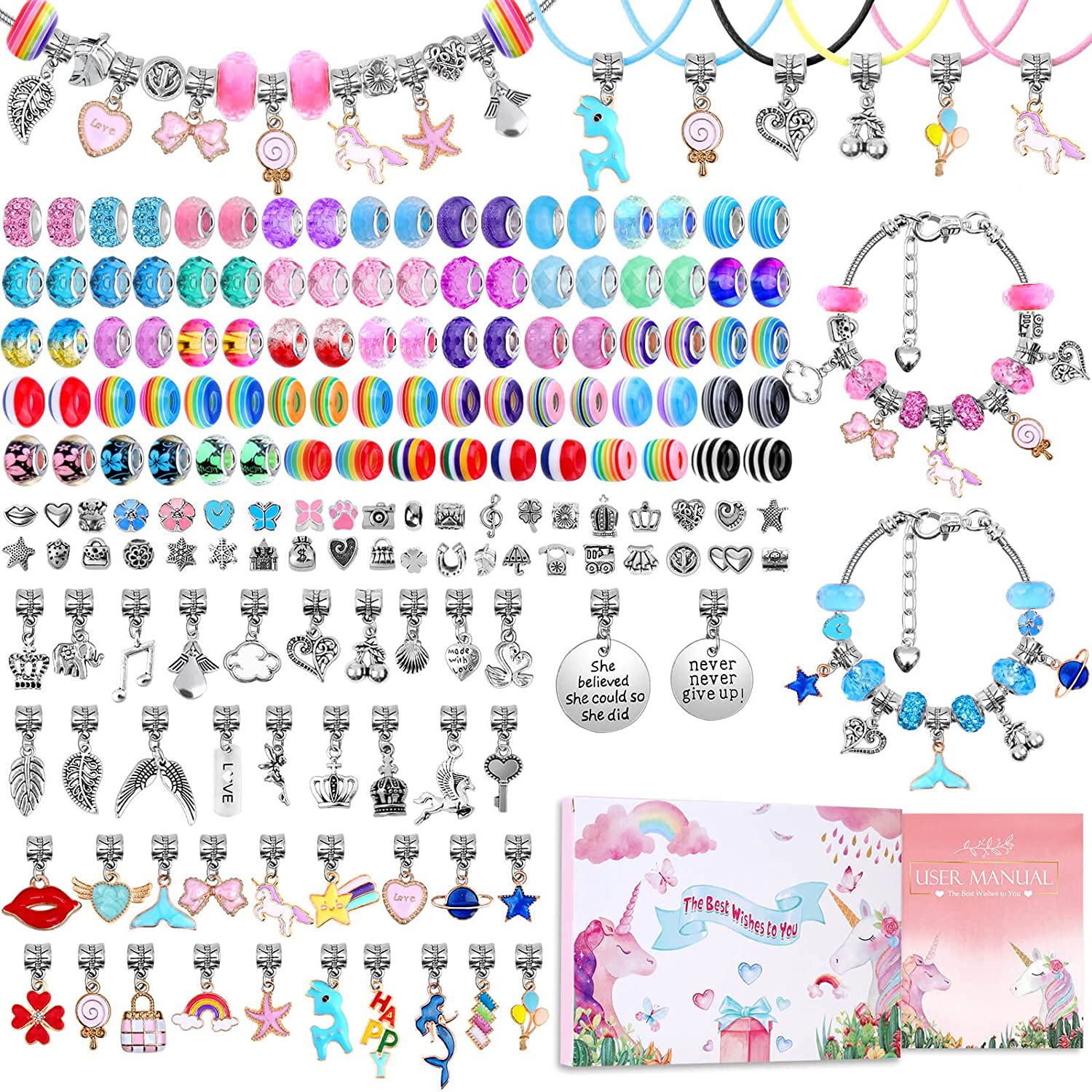 Jewelry Making Kit For Kids - Charm bilezik yapma kiti DIY takı