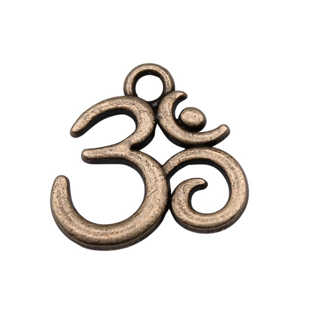 Jewelry Making The Well - Om Yoga Meditasyon Sembolü Charm Kolye
