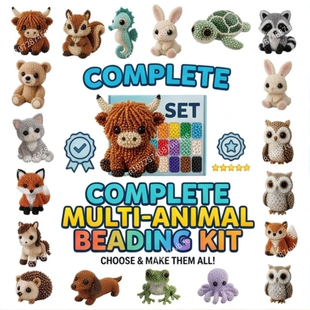 Jewelry Making Kit For Kids - Eğitici DIY Hayvan Boncuk Seti Takı