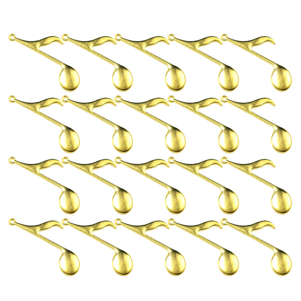 Jewelry Making Notes - 20 Adet Müzik Notası Alaşım Kolye
