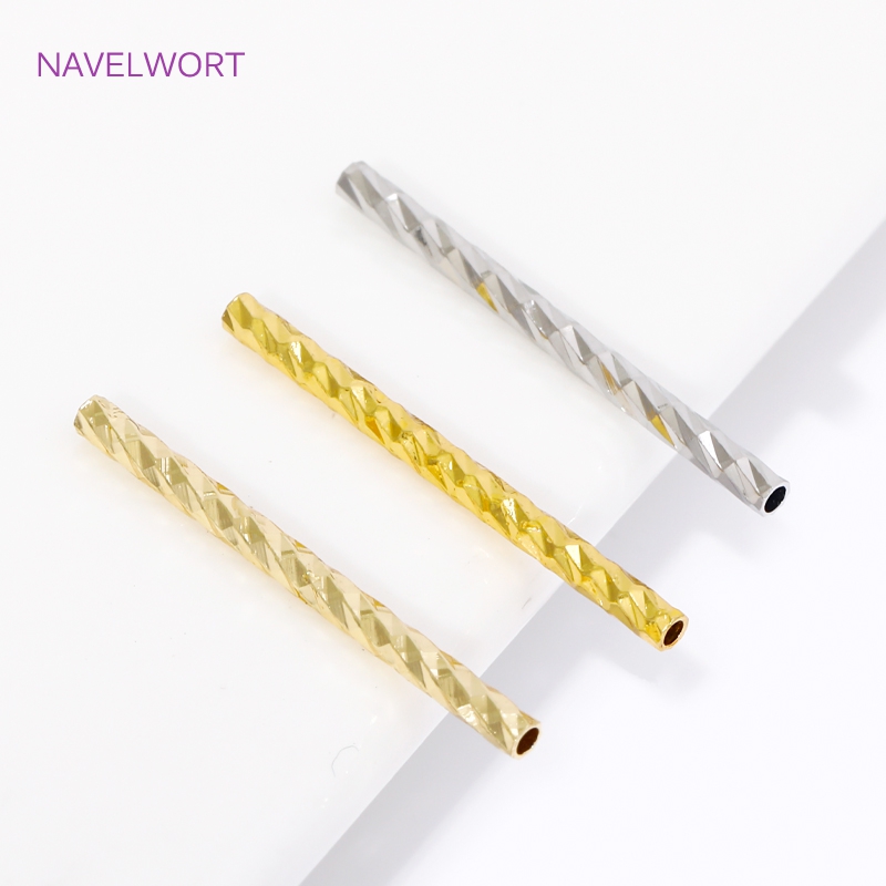 Jewelry Making Youtube - 10/15/20mm Şeritli Tüp Ara Boncukları 18