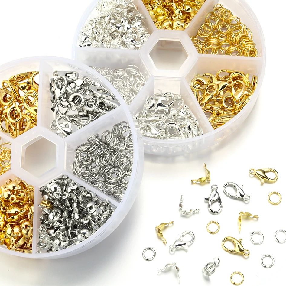 Jewelry Making Box - 450 adet/kutu 2 Renkli Istakoz Tokalı