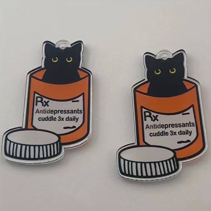 10 adet akrilik ilaç kedi koly - Jewelry Making Pendants incelemesi ve fiyatı
