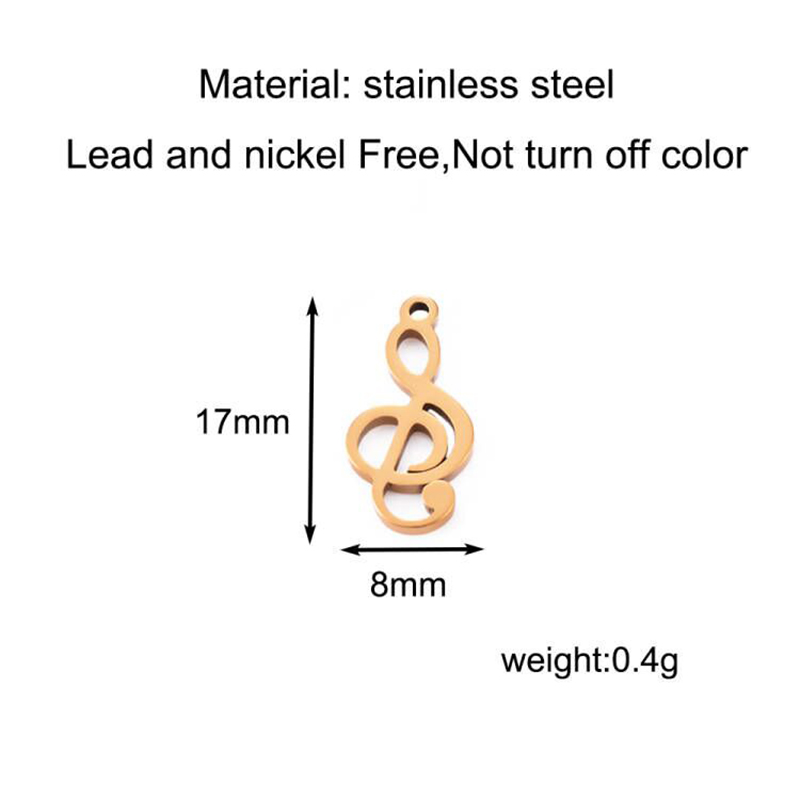 10 adet Charms Nota Paslanmaz  - Jewelry Making Notes incelemesi ve fiyatı