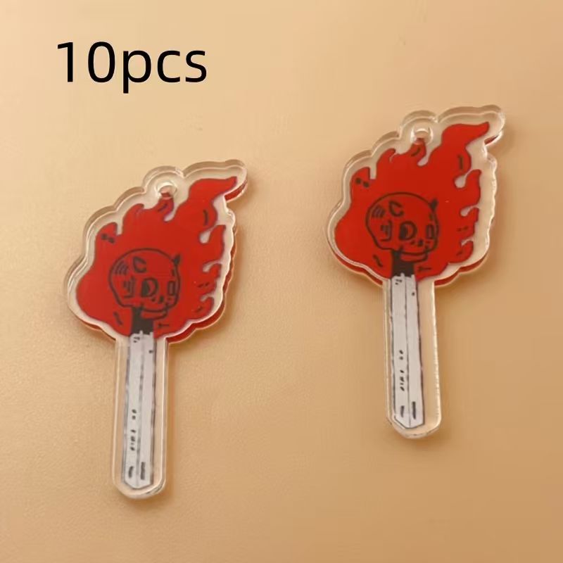 10 adet akrilik kafatası kolye - Jewelry Making Pendants incelemesi ve fiyatı
