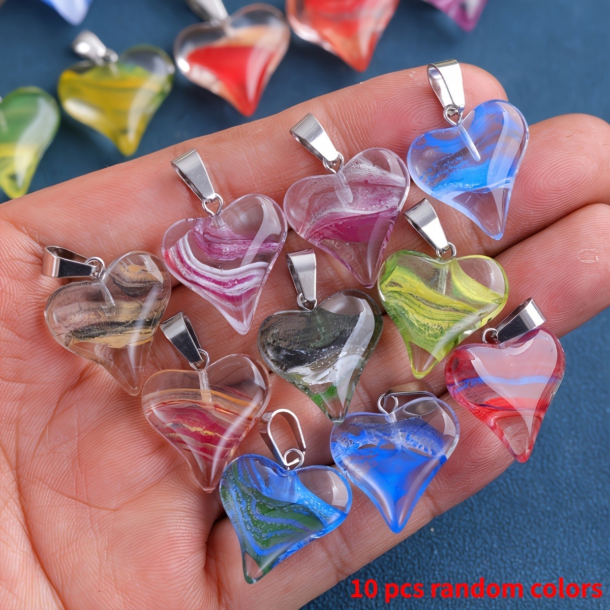 10 adet şekilli cam kristal ko - Jewelry Making The Well incelemesi ve fiyatı