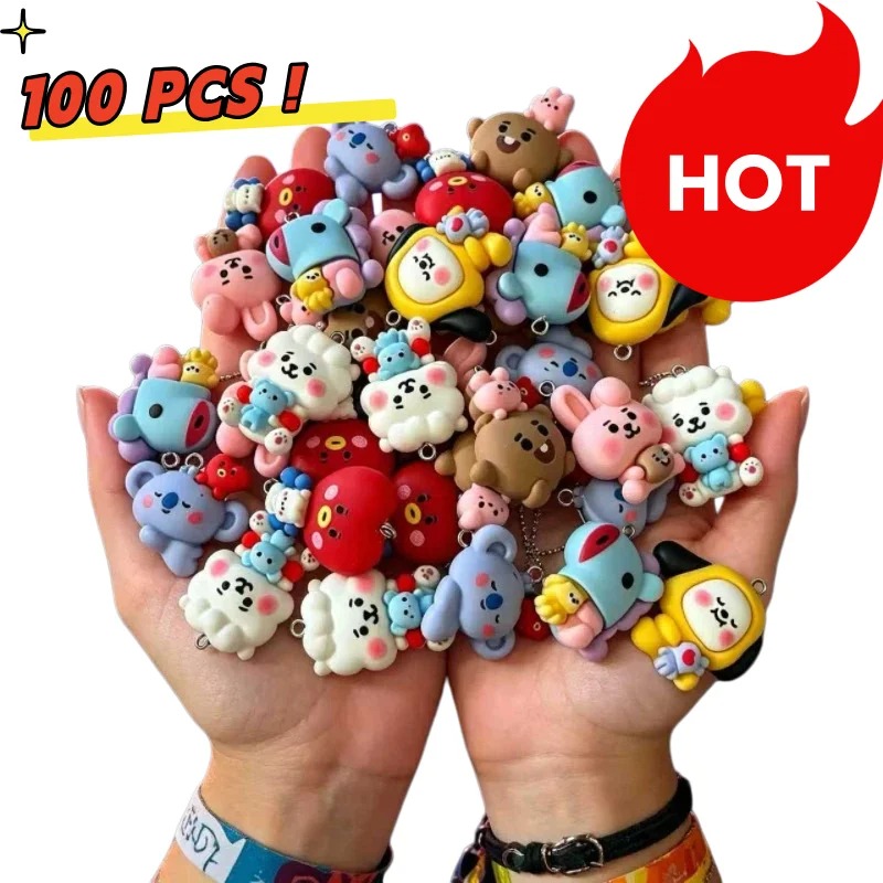 7 adet BT21 Reçine Karikatür F - Jewelry Making Pendants incelemesi ve fiyatı
