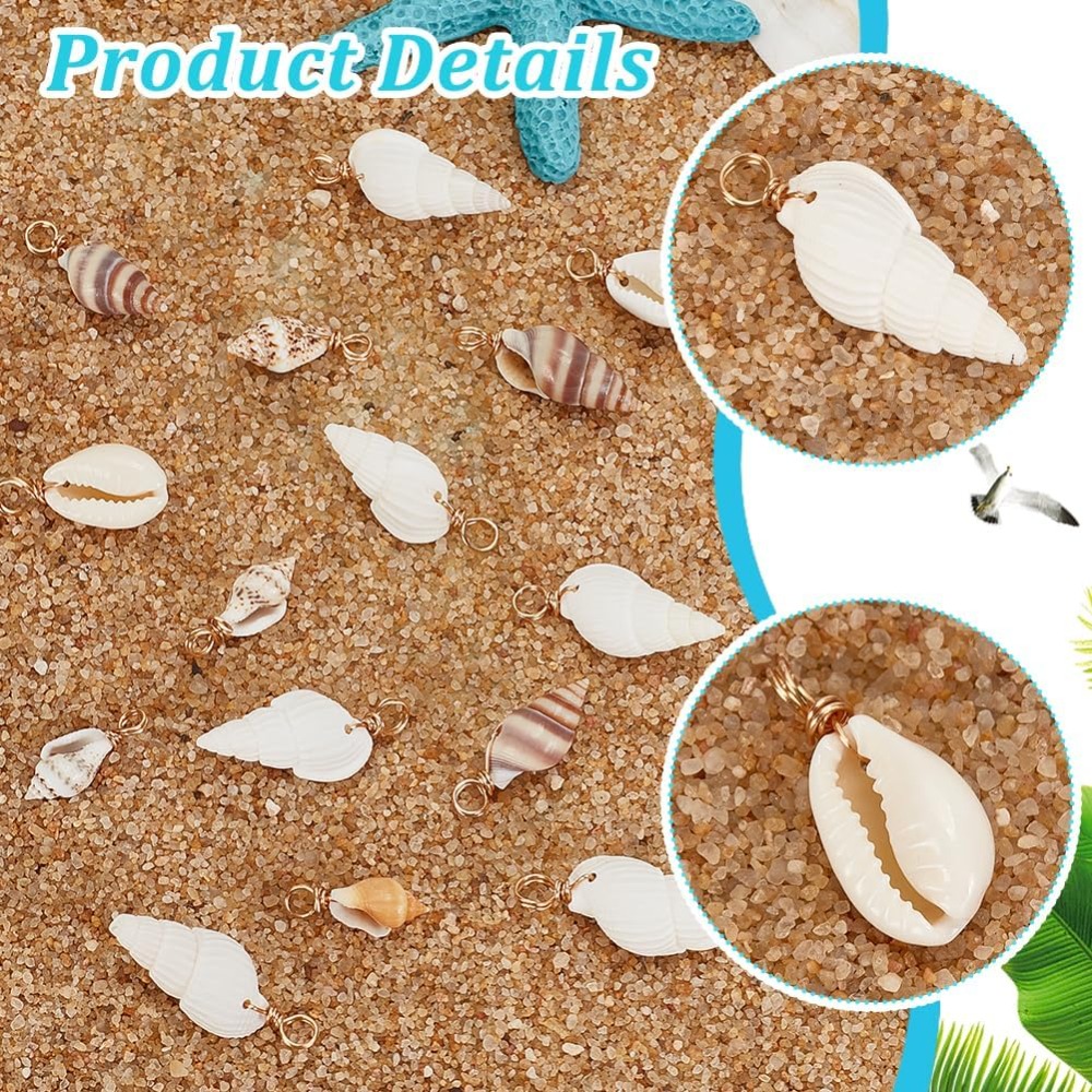 100 adet 4 Stilleri Doğal Kabu - Jewelry Making Kits incelemesi ve fiyatı