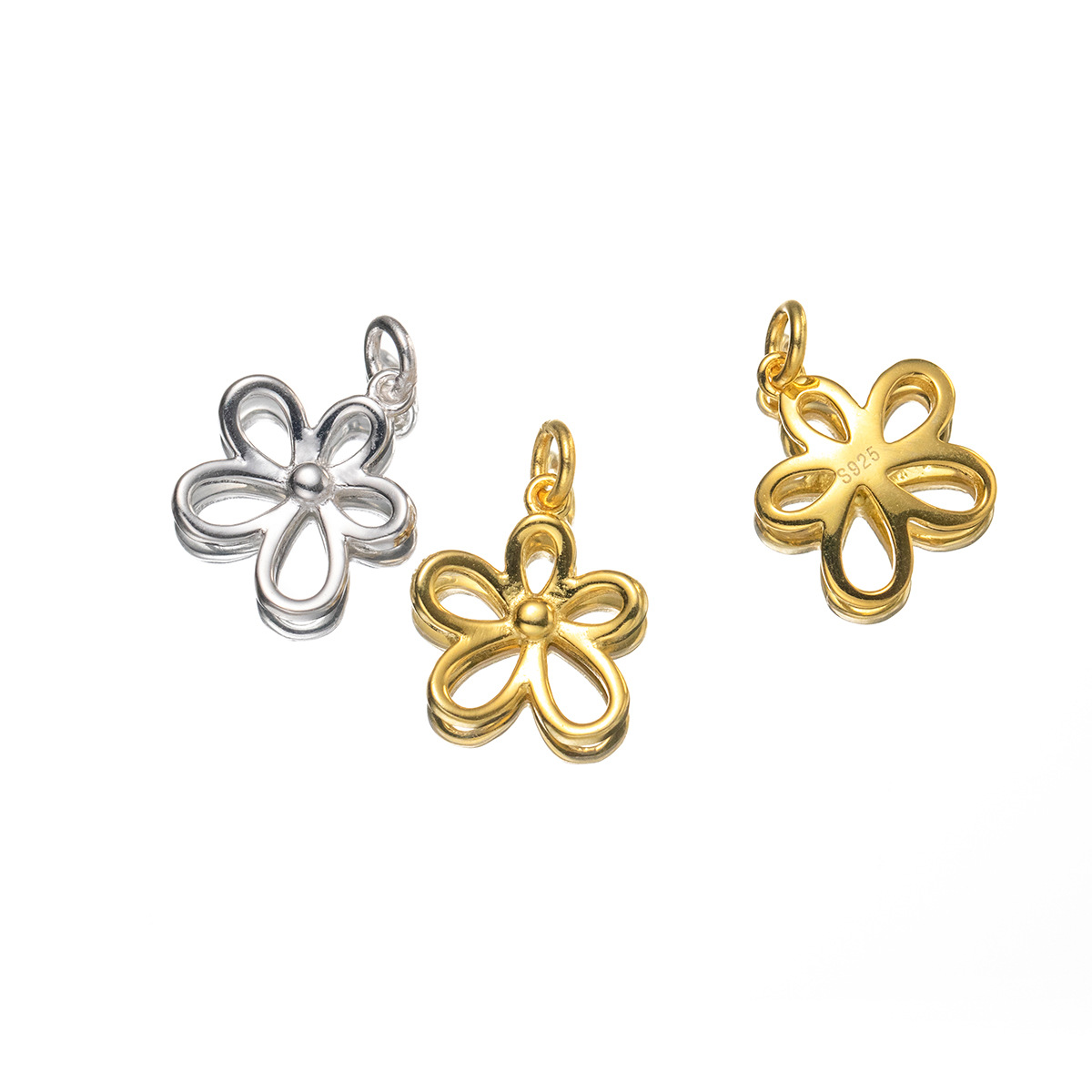 925 Ayar Gümüş Oyuk Çiçek Şekl - Jewelry Making In La incelemesi ve fiyatı