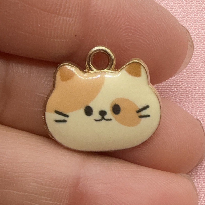 12 adet Baskılı Kedi Kafası Al - Jewelry Making Pendants incelemesi ve fiyatı