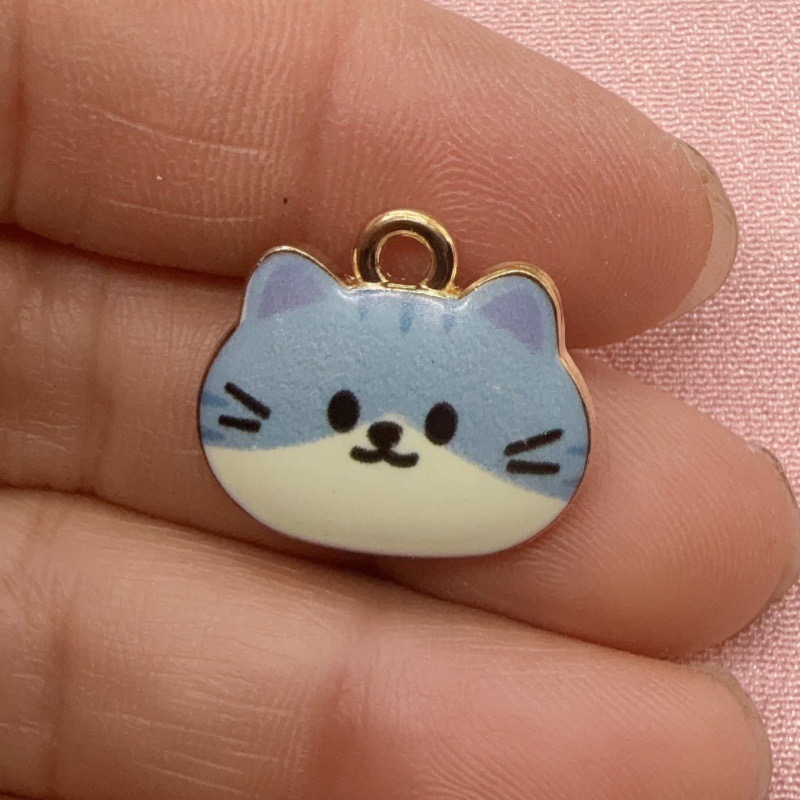 12 adet Baskılı Kedi Kafası Al - Jewelry Making Pendants incelemesi ve fiyatı