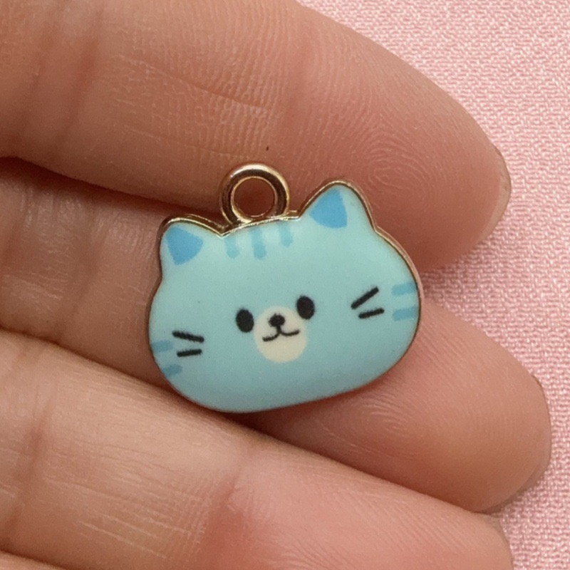 12 adet Baskılı Kedi Kafası Al - Jewelry Making Pendants incelemesi ve fiyatı