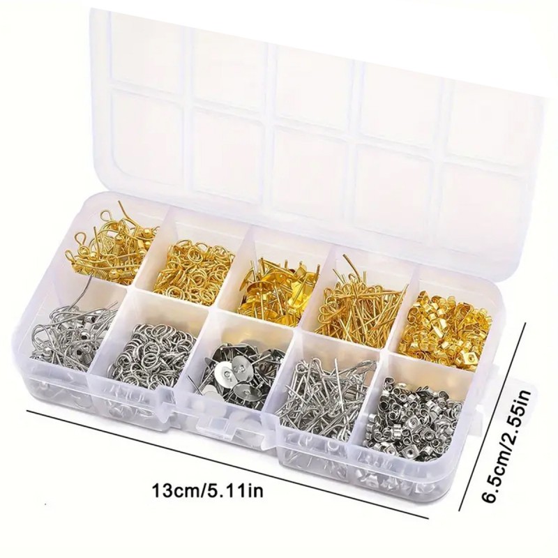 1 takım kutu kulak kancası tek - Jewelry Making Box incelemesi ve fiyatı